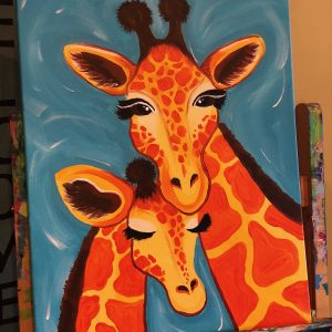 Canvas Kit: Mother/Child Giraffe
