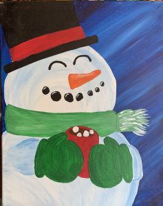 Snowman with Hot Cocoa