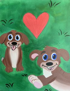 2 Dogs and heart