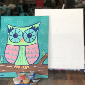 Canvas Kit: Teal Owl
