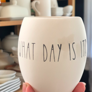 “What Day Is It?” Stemless Wine Glass