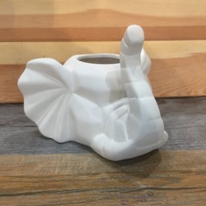 Faceted Elephant Planter