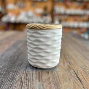 Wavy Texture Canister w/ Lid